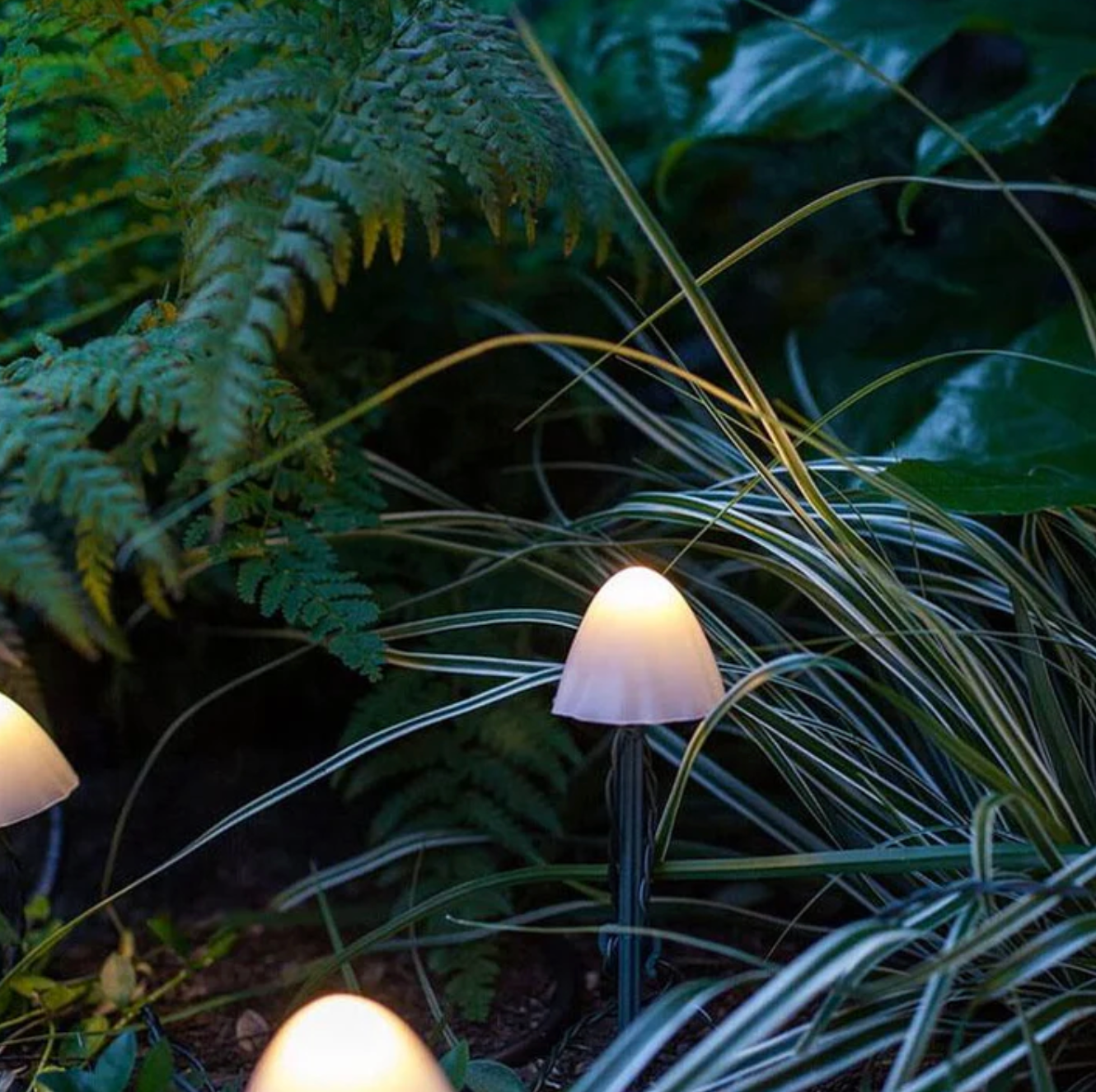 Solar LED garden lights Mushrooms – decorative outdoor RGB lighting 0