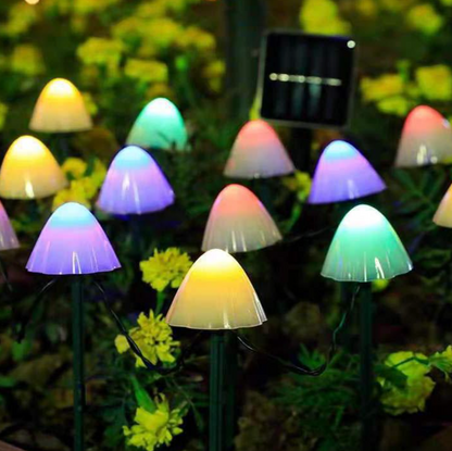 Solar LED garden lights Mushrooms – decorative outdoor RGB lighting 2