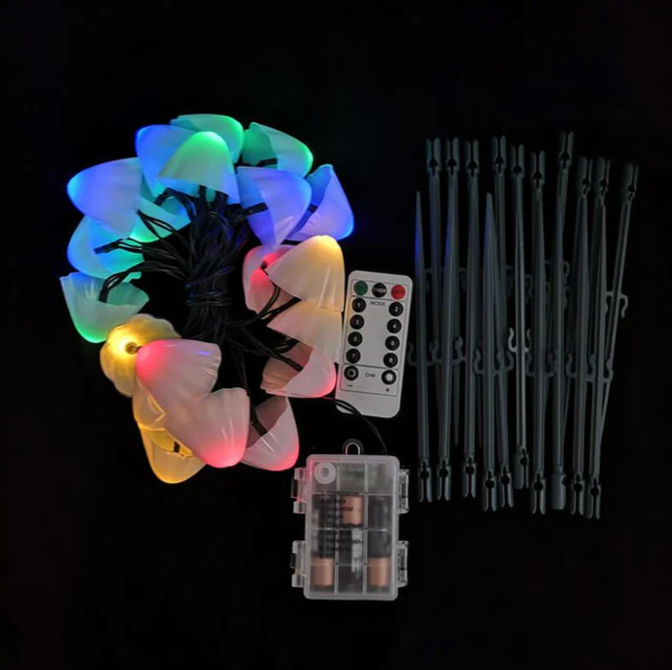Solar LED garden lights Mushrooms – decorative outdoor RGB lighting 5