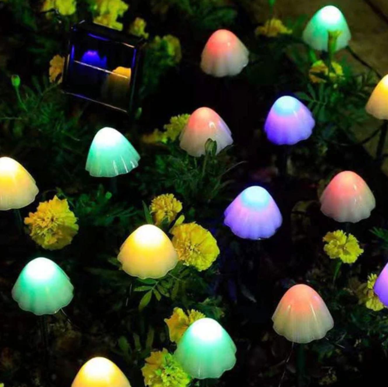 Solar LED garden lights Mushrooms – decorative outdoor RGB lighting 6