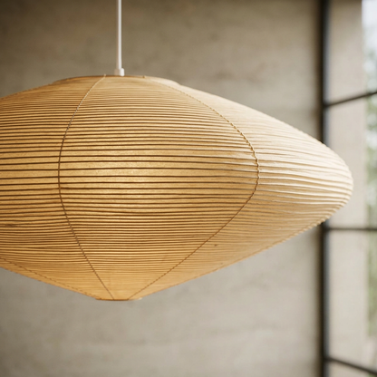 Elara Haus Wide Saucer Paper Lantern Pendant Light