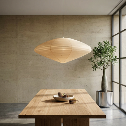 Elara Haus Wide Saucer Paper Lantern Pendant Light
