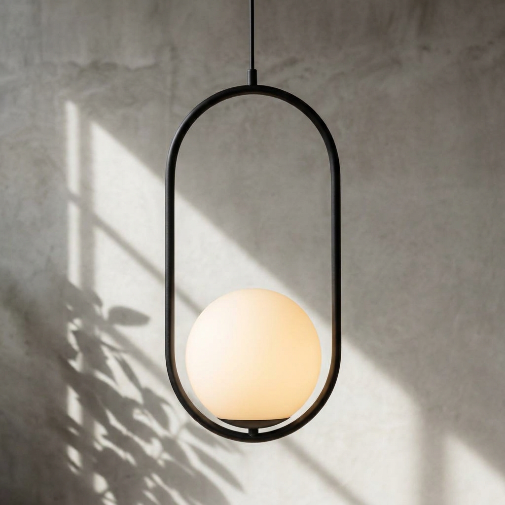 Elara Haus Wireframe Opal Glass Globe Ceiling Light