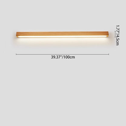 Japanese Simple Solid Wood Strip LED Wall Sconce Lamp 6