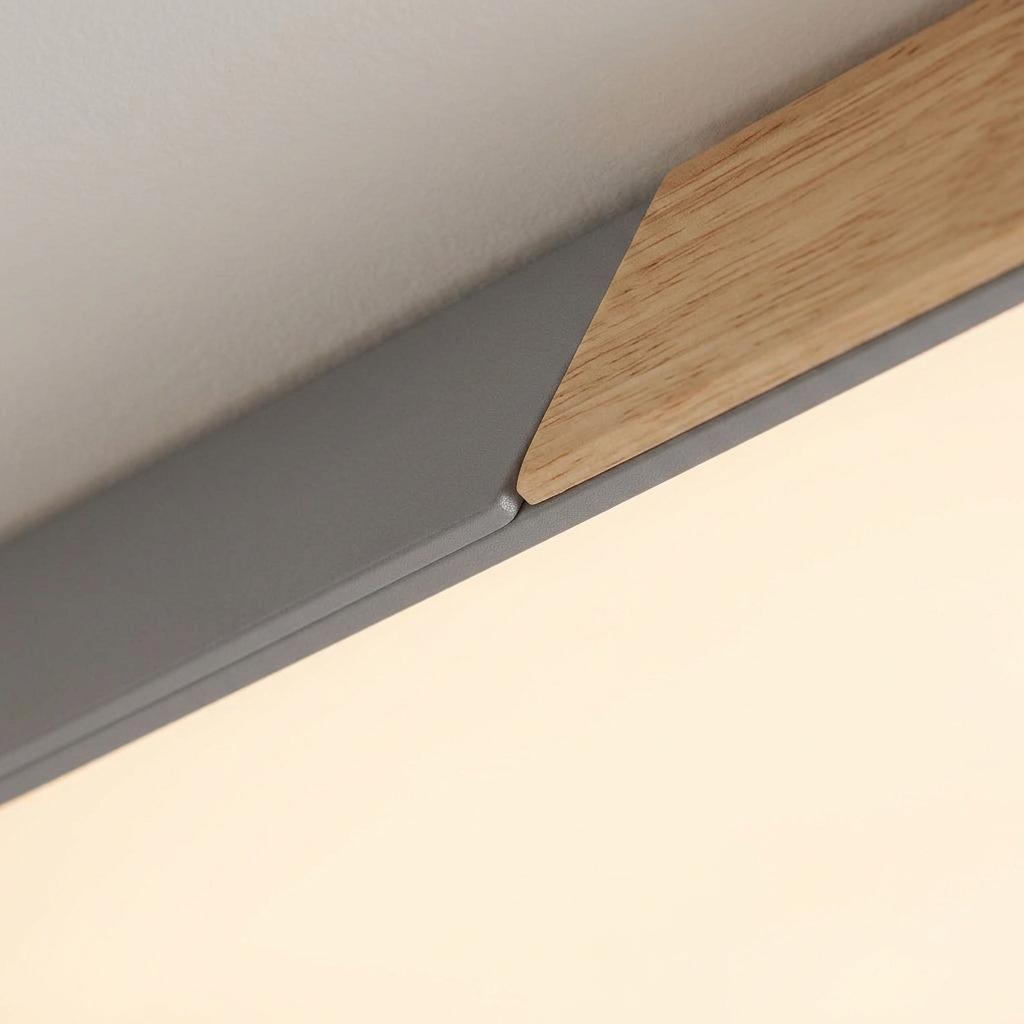 Elara Haus Wood-Trimmed Overhead Panel Lamp