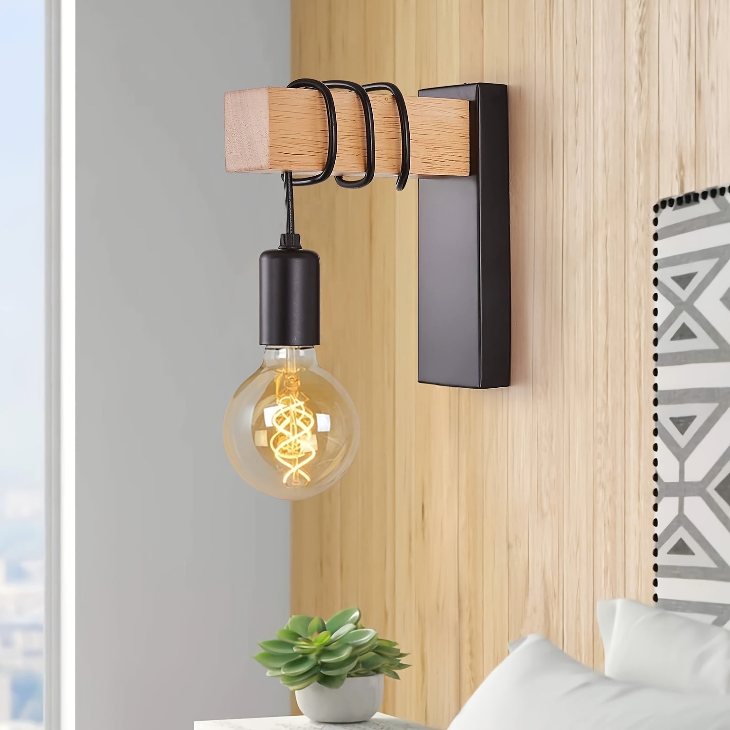 Modern Industrial Wall Sconce | E27 Base & Metal Finish 0