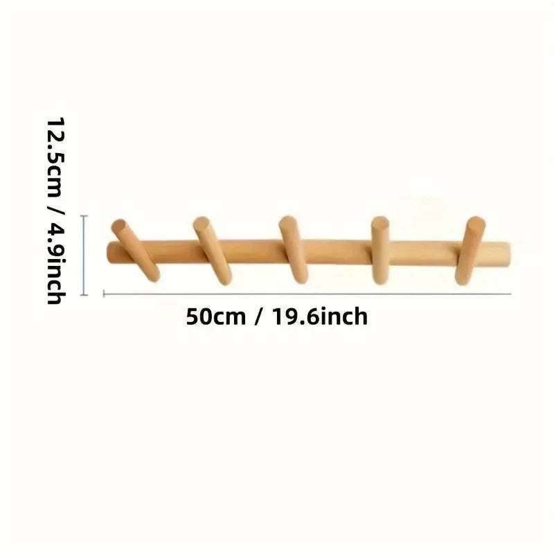 Maeve Wall Rack | Solid Oak Organiser 4