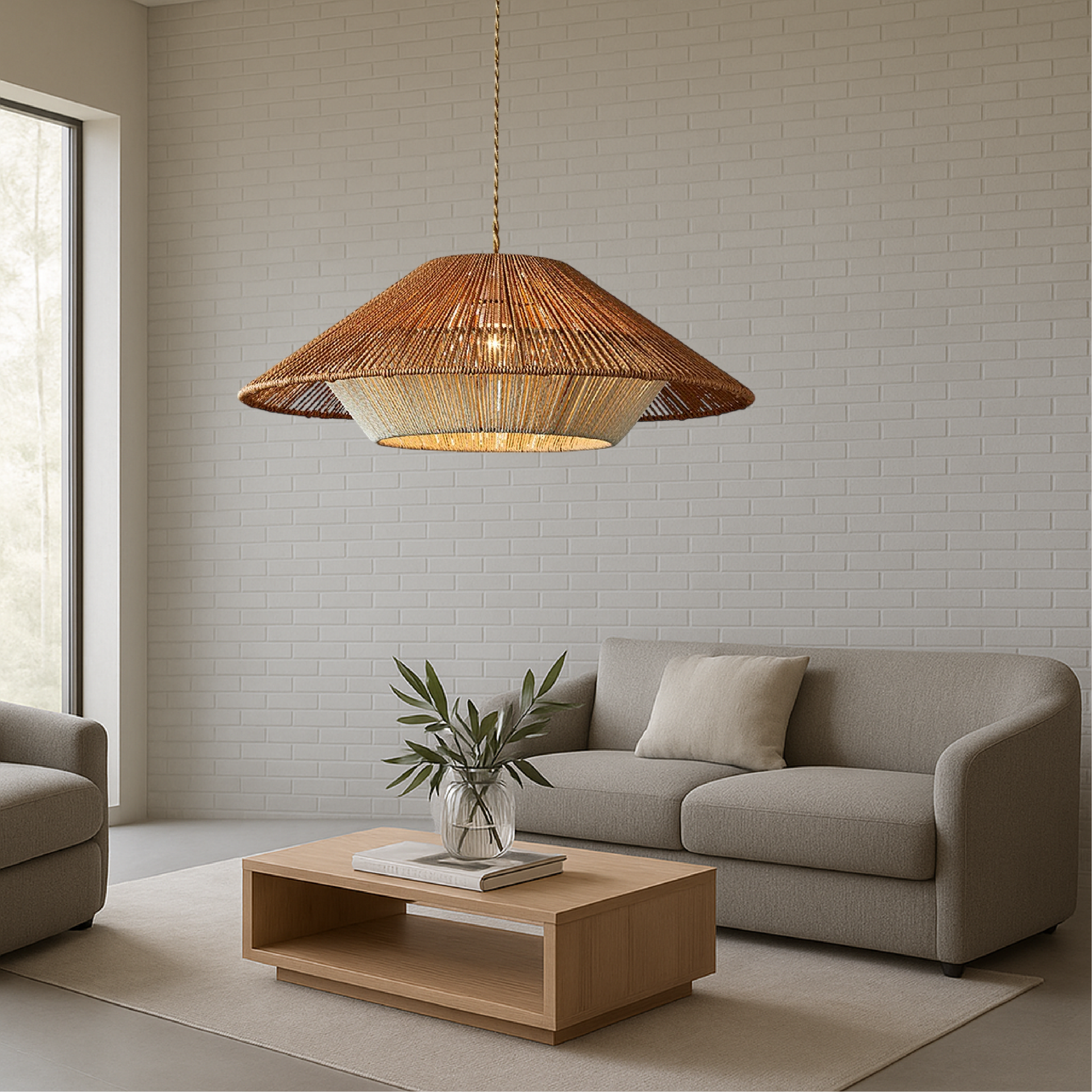 Bamboo Woven Pendant Light 2
