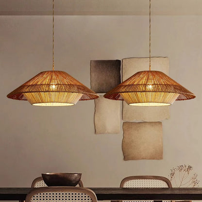 Bamboo Woven Pendant Light 4