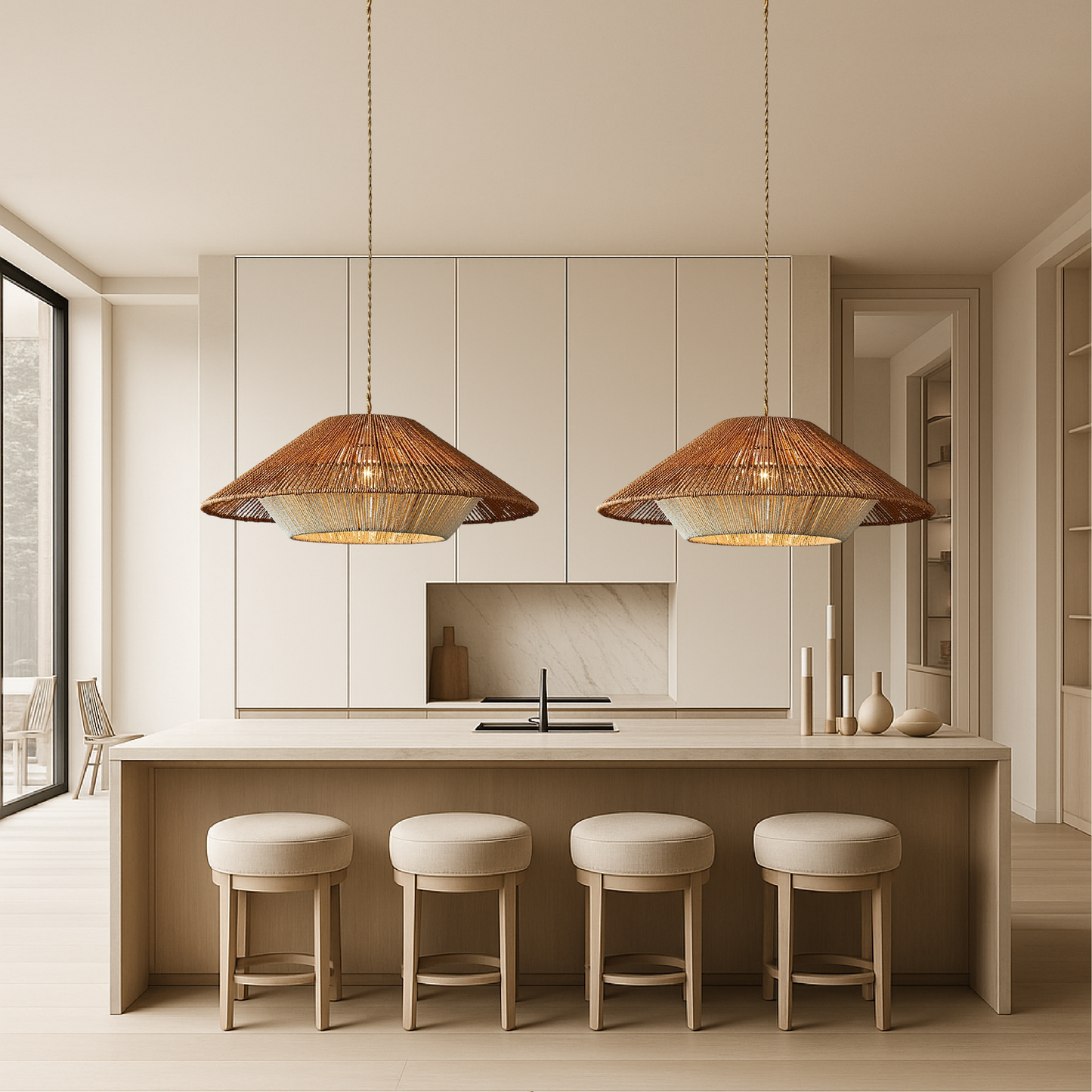 Bamboo Woven Pendant Light 5