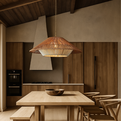 Bamboo Woven Pendant Light 3