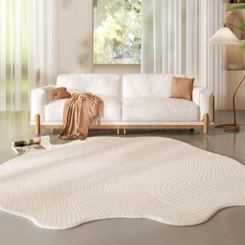 Lorae - Cream Striped Rug 1