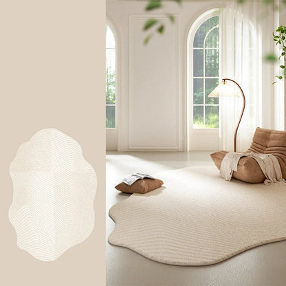 Lorae - Cream Striped Rug 6