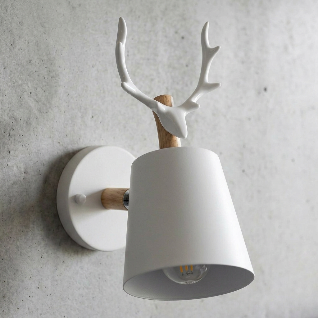 Elara Haus Antler Horn Wall Sconce Light