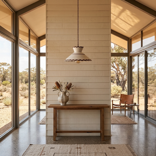 Elara Haus Arid Parasol Scalloped-Edge Ceiling Light