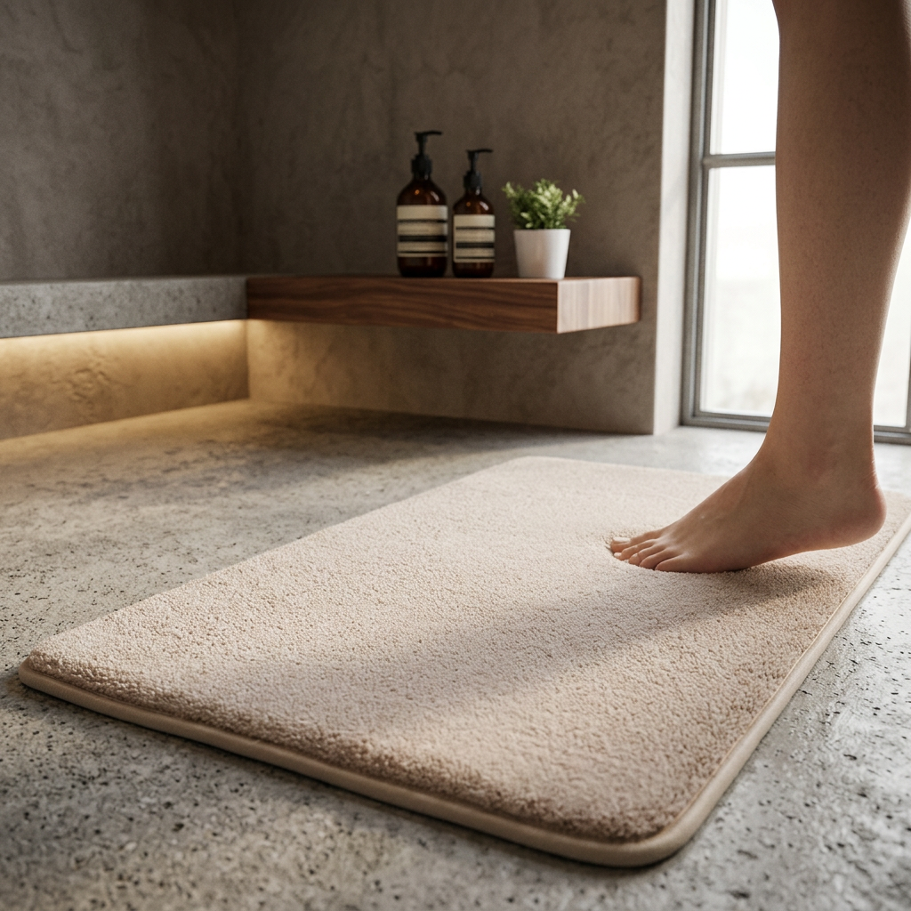 Elara Haus Bath Mat - Velvet Memory Foam Non Slip Bathroom Mats