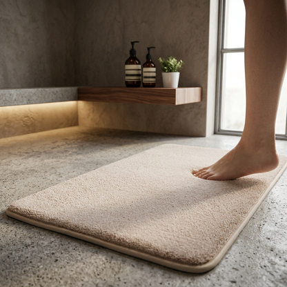 Elara Haus Bath Mat - Velvet Memory Foam Non Slip Bathroom Mats