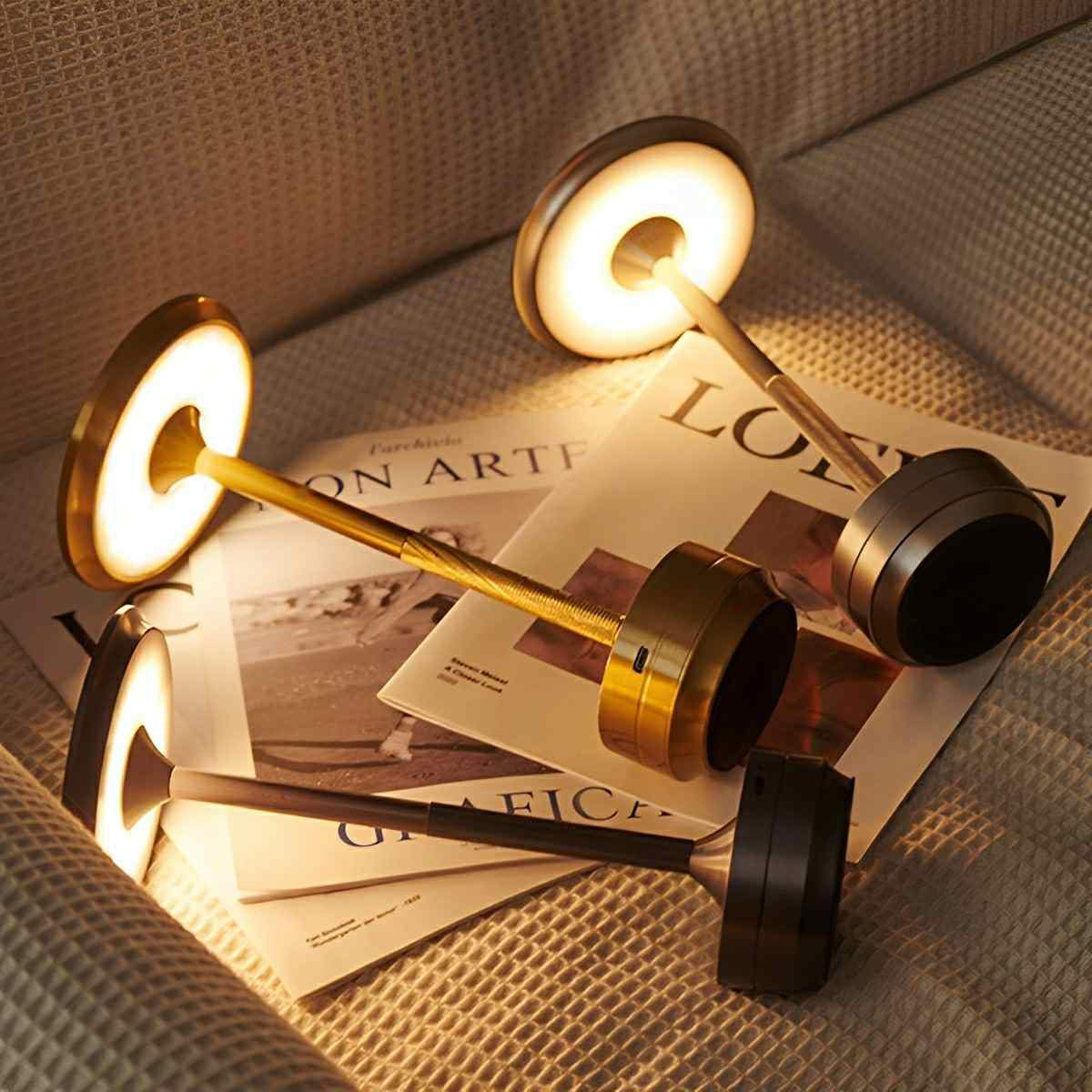 USB Dimmable Dish LED Table Lamp 7