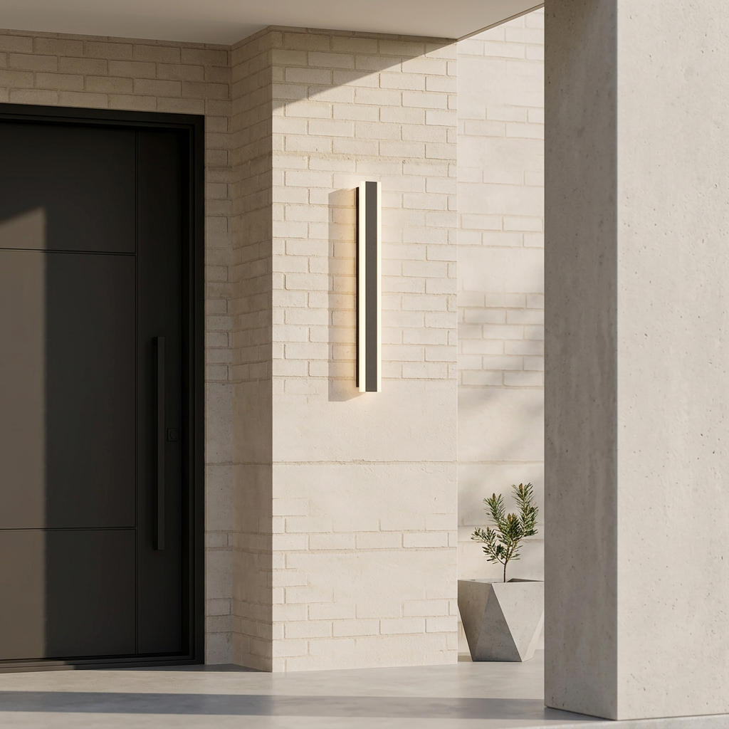 Elara Haus Exterior Linear LED Wall Light with Light Sensor