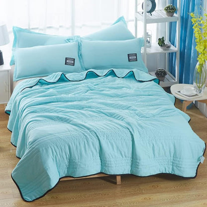 Elara Haus Horizontal Striped Stitching Bed Blanket