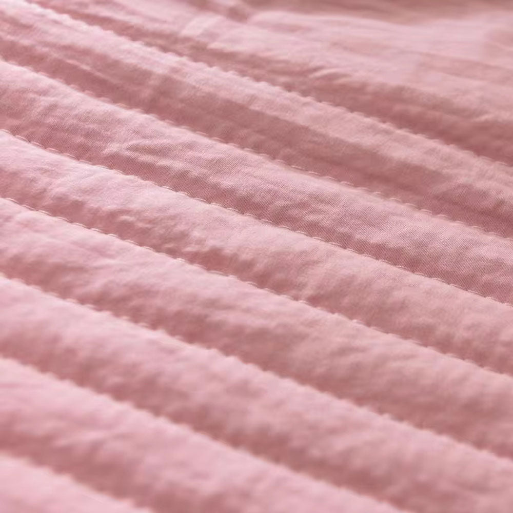 Elara Haus Horizontal Striped Stitching Bed Blanket