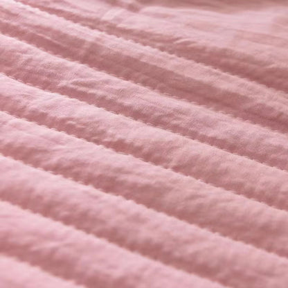Elara Haus Horizontal Striped Stitching Bed Blanket