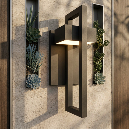 Elara Haus Intersecting Rectangle Exterior Wall Light