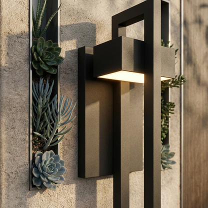 Elara Haus Intersecting Rectangle Exterior Wall Light