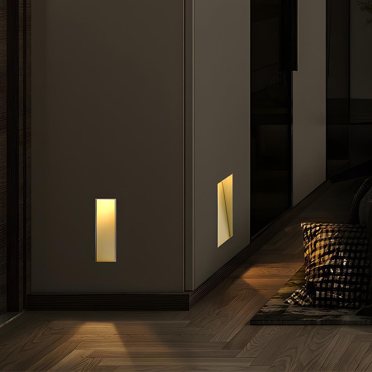 Minimalist Motion Sensor LED Recessed Stairway Lights Step Light 2