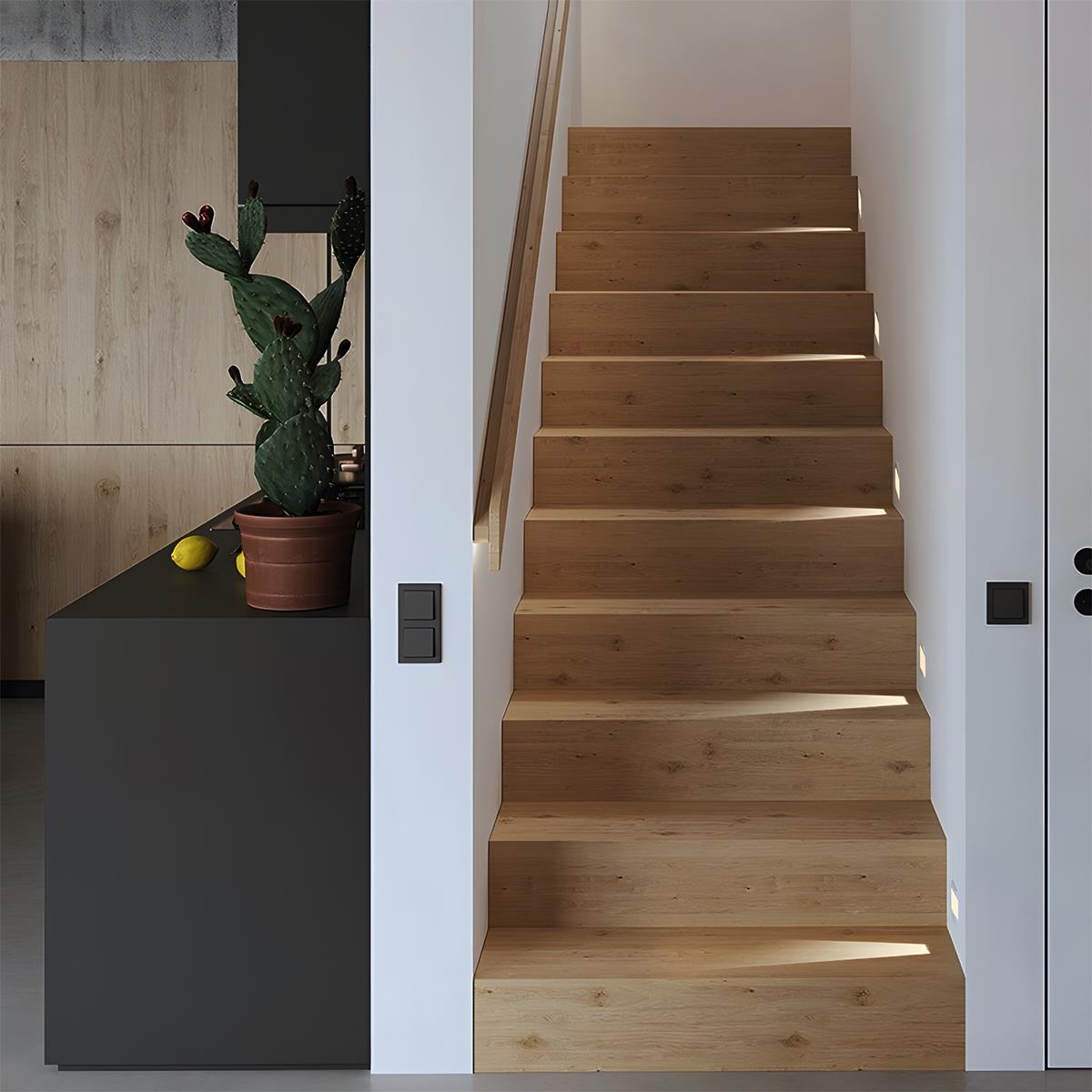 Minimalist Motion Sensor LED Recessed Stairway Lights Step Light 5