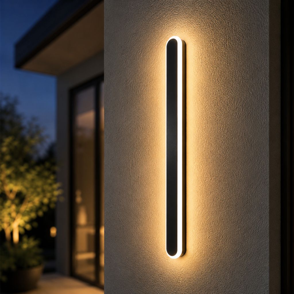 Rounded Edge Aluminium Outdoor Wall Light – IP65 Rated