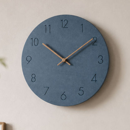 Elara Haus Scandinavian Minimalist Wall Clock - Natural Wood Quiet Movement 0