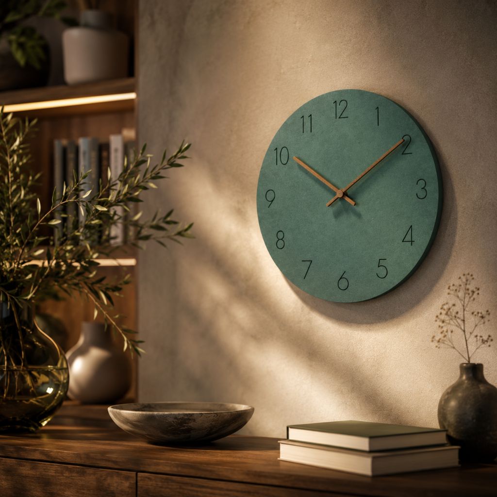 Elara Haus Scandinavian Minimalist Wall Clock - Natural Wood Quiet Movement 1