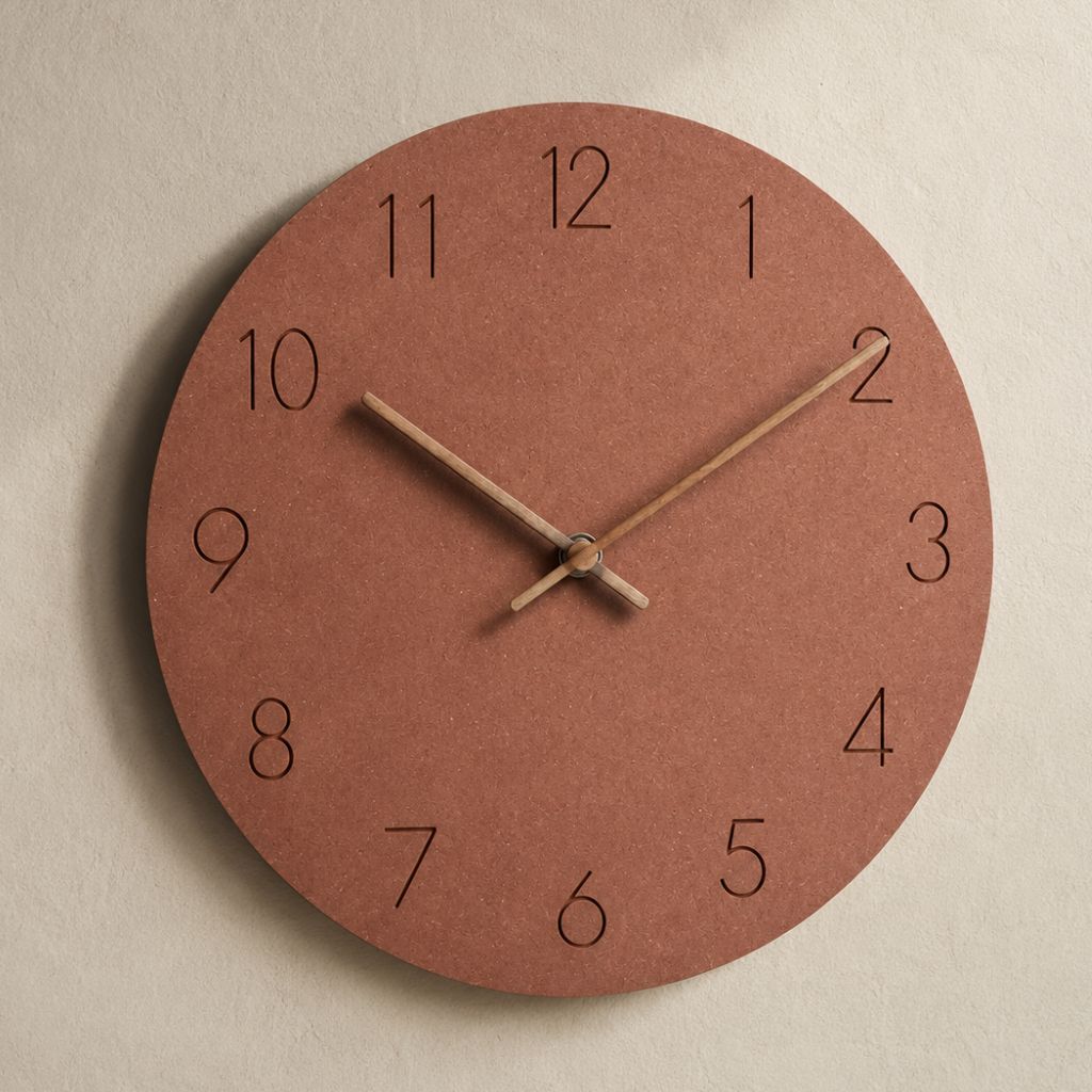 Elara Haus Scandinavian Minimalist Wall Clock - Natural Wood Quiet Movement 10