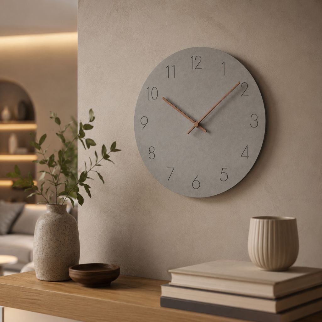 Elara Haus Scandinavian Minimalist Wall Clock - Natural Wood Quiet Movement 6
