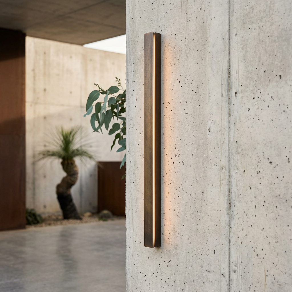 Elara Haus Vertical Outdoor LED Sconce Bar