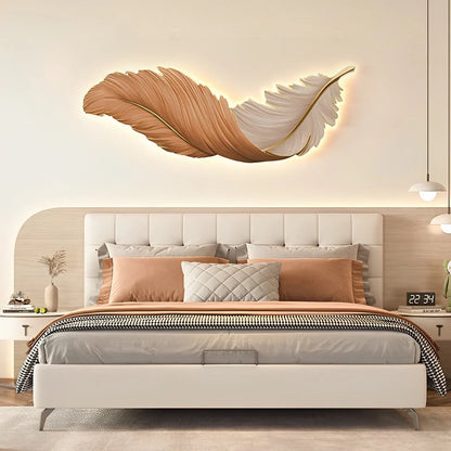 Feather Wall Lamp Modern Luxury Creative LED Art Deco Lamp 9