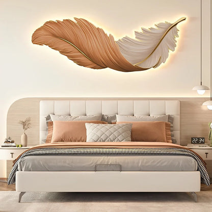 Feather Wall Lamp Modern Luxury Creative LED Art Deco Lamp 15