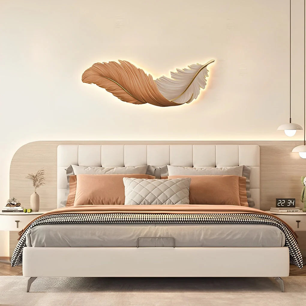 Feather Wall Lamp Modern Luxury Creative LED Art Deco Lamp 16