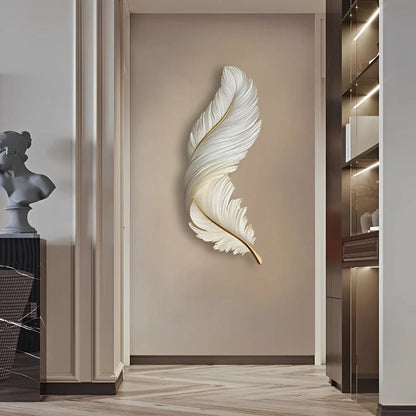 Feather Wall Lamp Modern Luxury Creative LED Art Deco Lamp 18