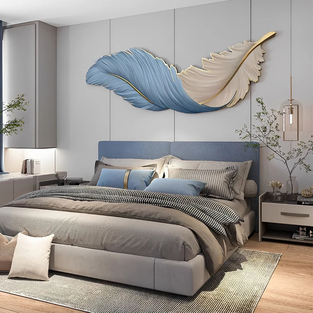 Feather Wall Lamp Modern Luxury Creative LED Art Deco Lamp 0