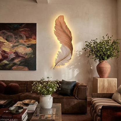 Feather Wall Lamp Modern Luxury Creative LED Art Deco Lamp 1