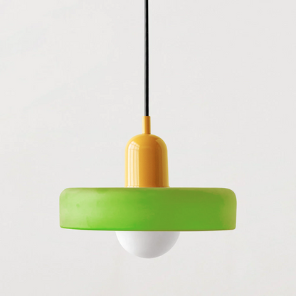 Geometric Coloured Glass Pendant