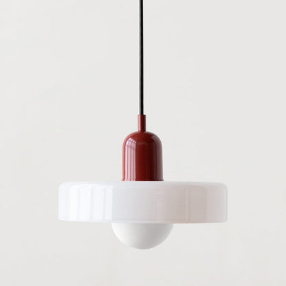 Geometric Coloured Glass Pendant