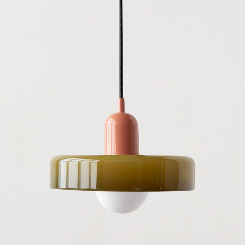Geometric Coloured Glass Pendant