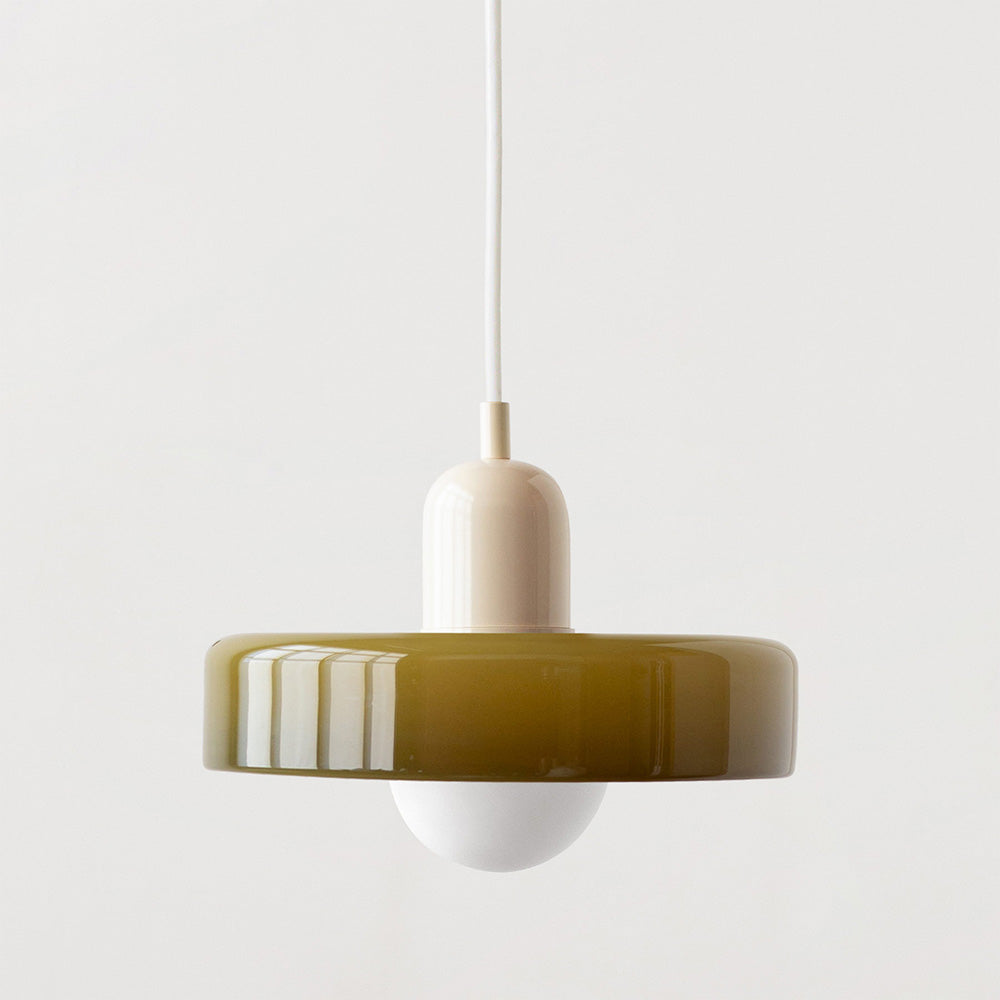 Geometric Coloured Glass Pendant