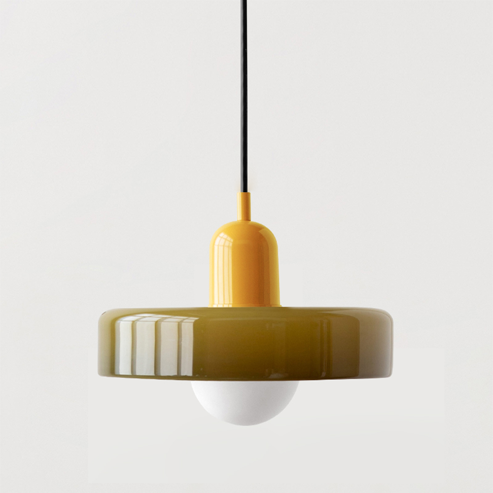 Geometric Coloured Glass Pendant