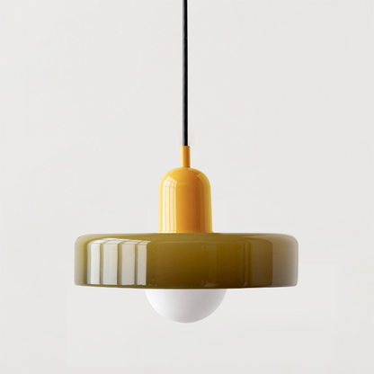 Geometric Coloured Glass Pendant