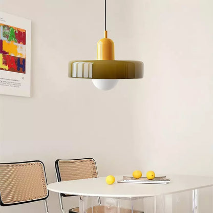 Geometric Coloured Glass Pendant