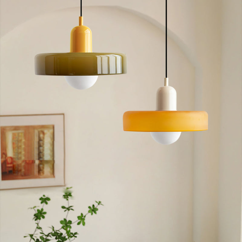 Geometric Coloured Glass Pendant